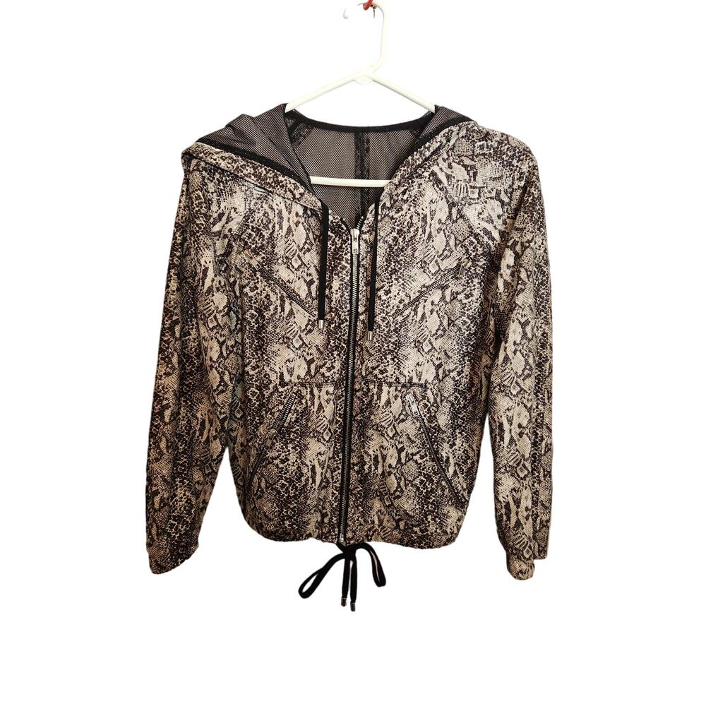 The Kooples Animal Print Hoodie Jacket XS
